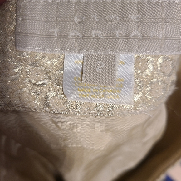 Pink Tartan gold pleated skirt Sz 2 - Picture 6 of 7